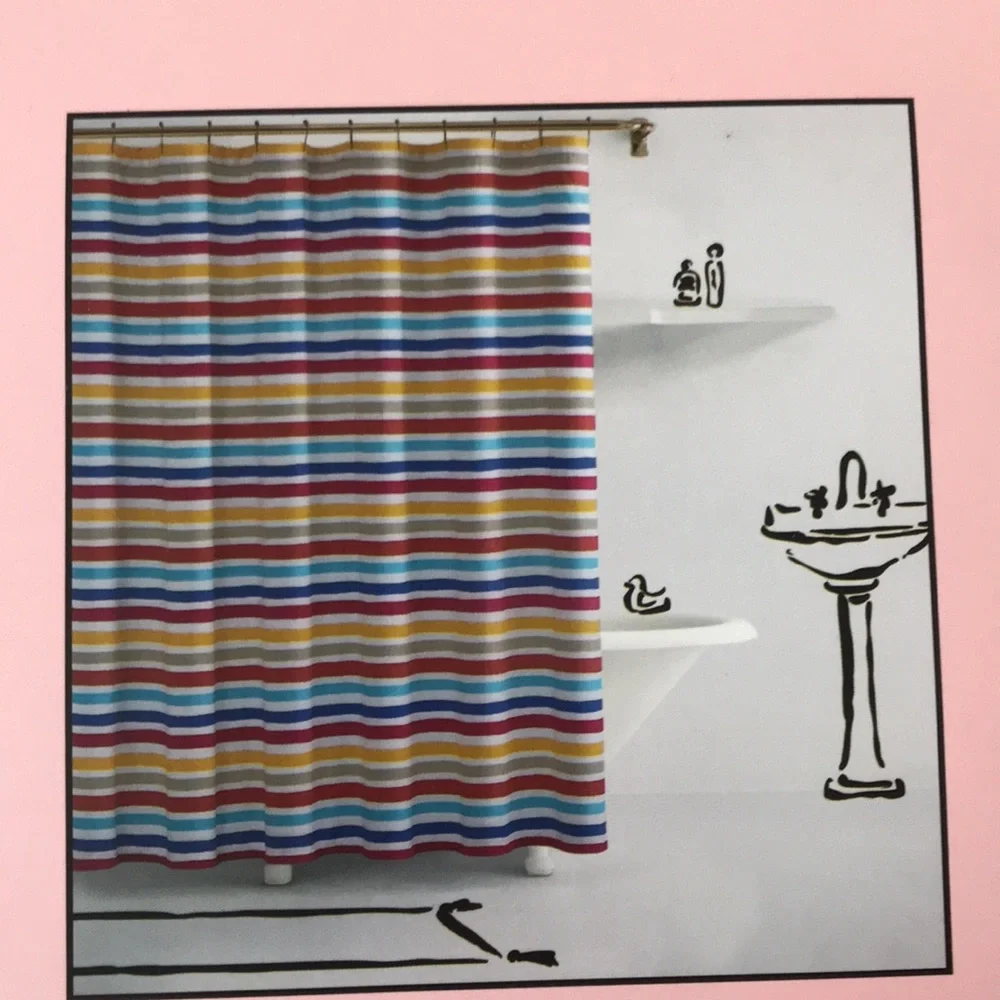 NWT Kate Spade “Painted Stripe” Shower Curtain